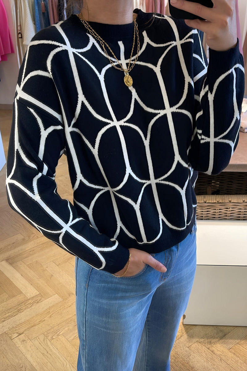 Pullover mit geometrischem Muster