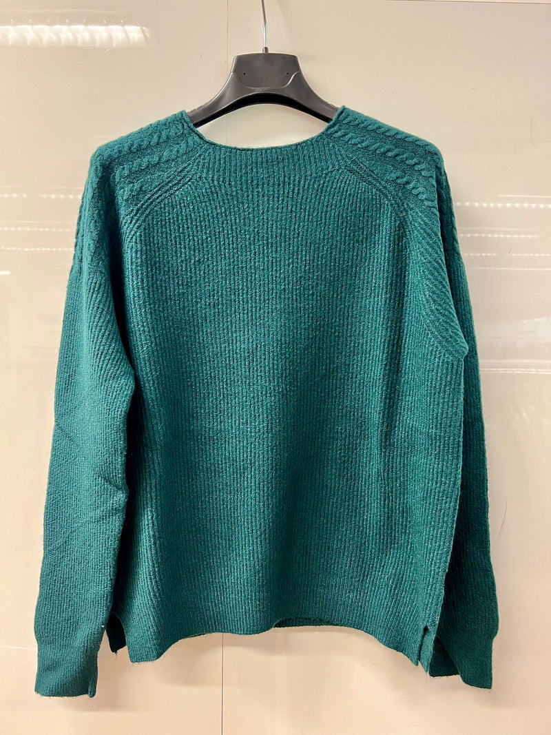 gerippter Strickpullover