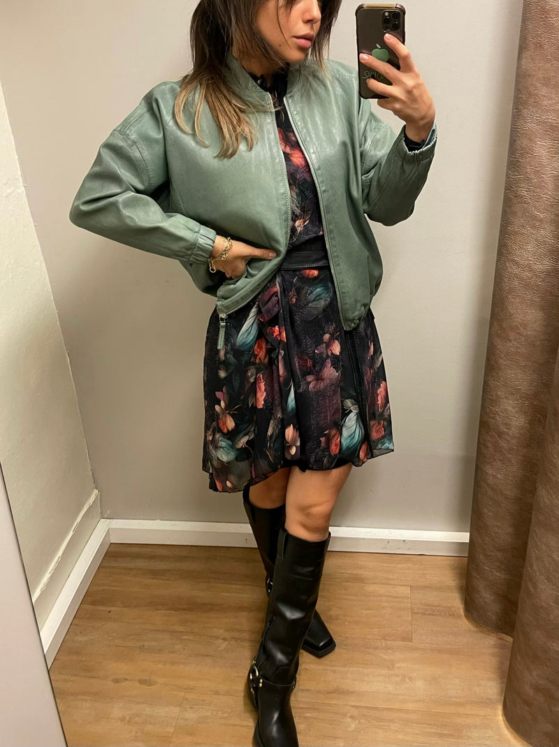 Oversize Lederjacke FN