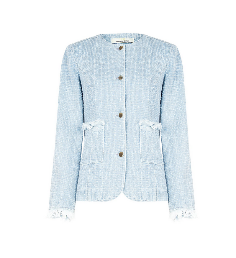 Bouclé Denim Jacket