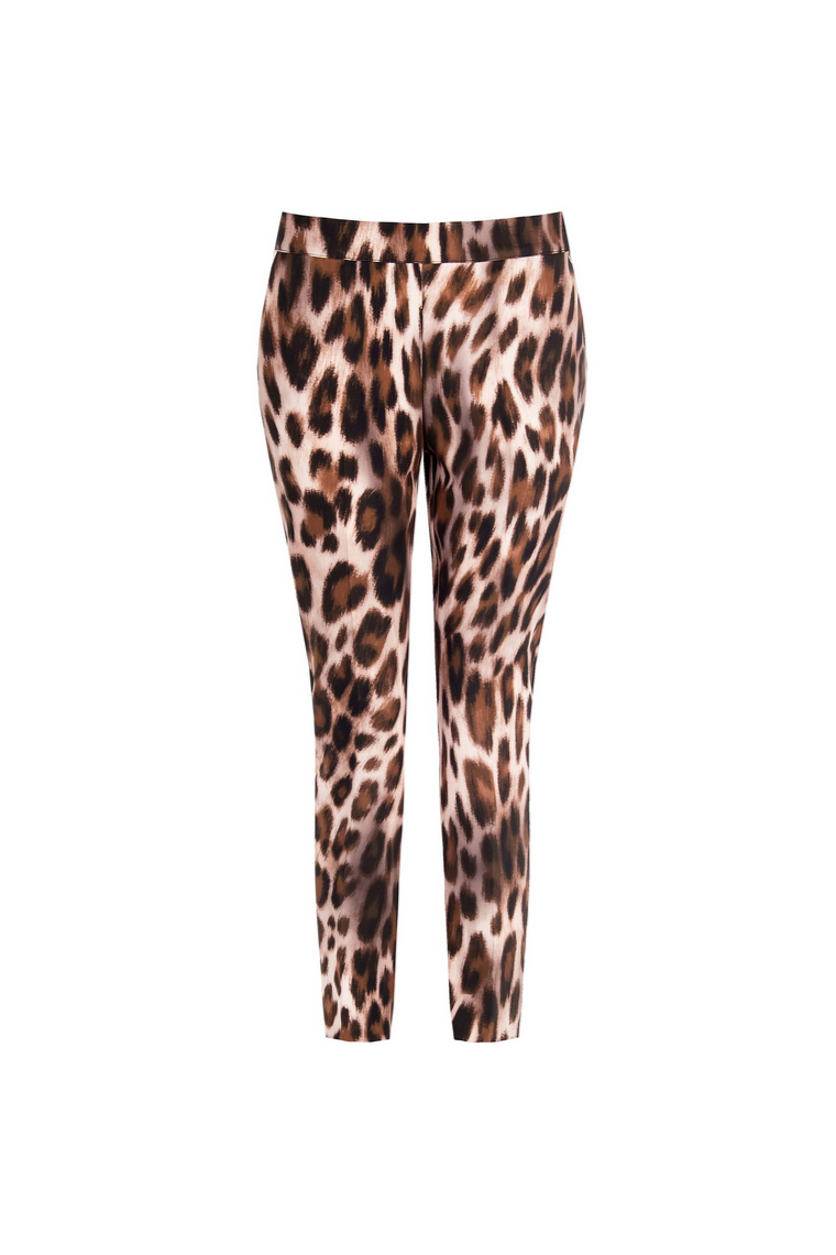 Set | Skinny Fit Hose mit Animal Print