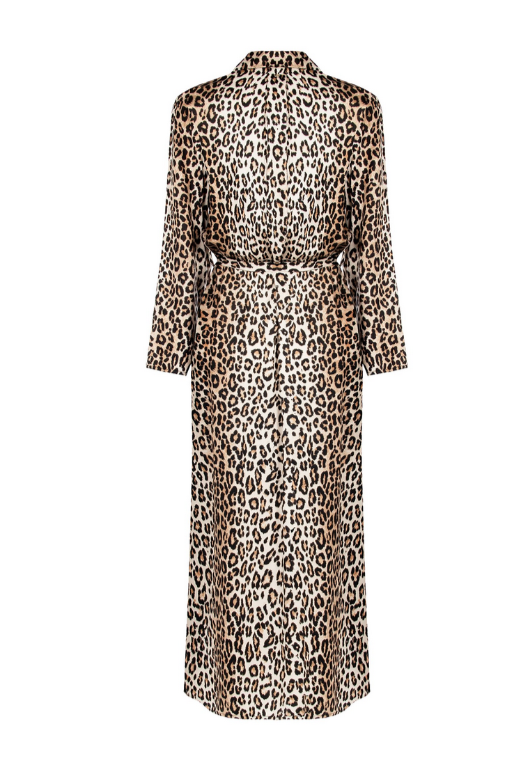 Viskose Leo Print Kleid