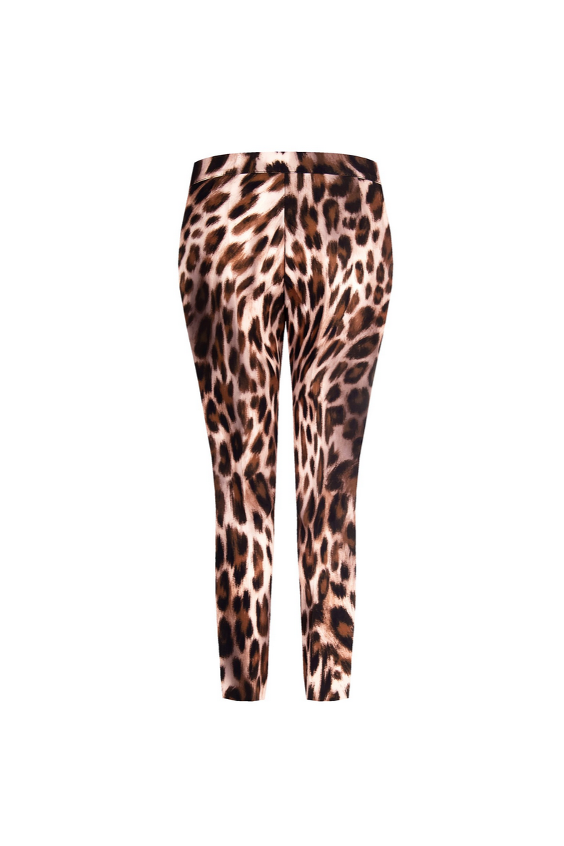 Set | Skinny Fit Hose mit Animal Print