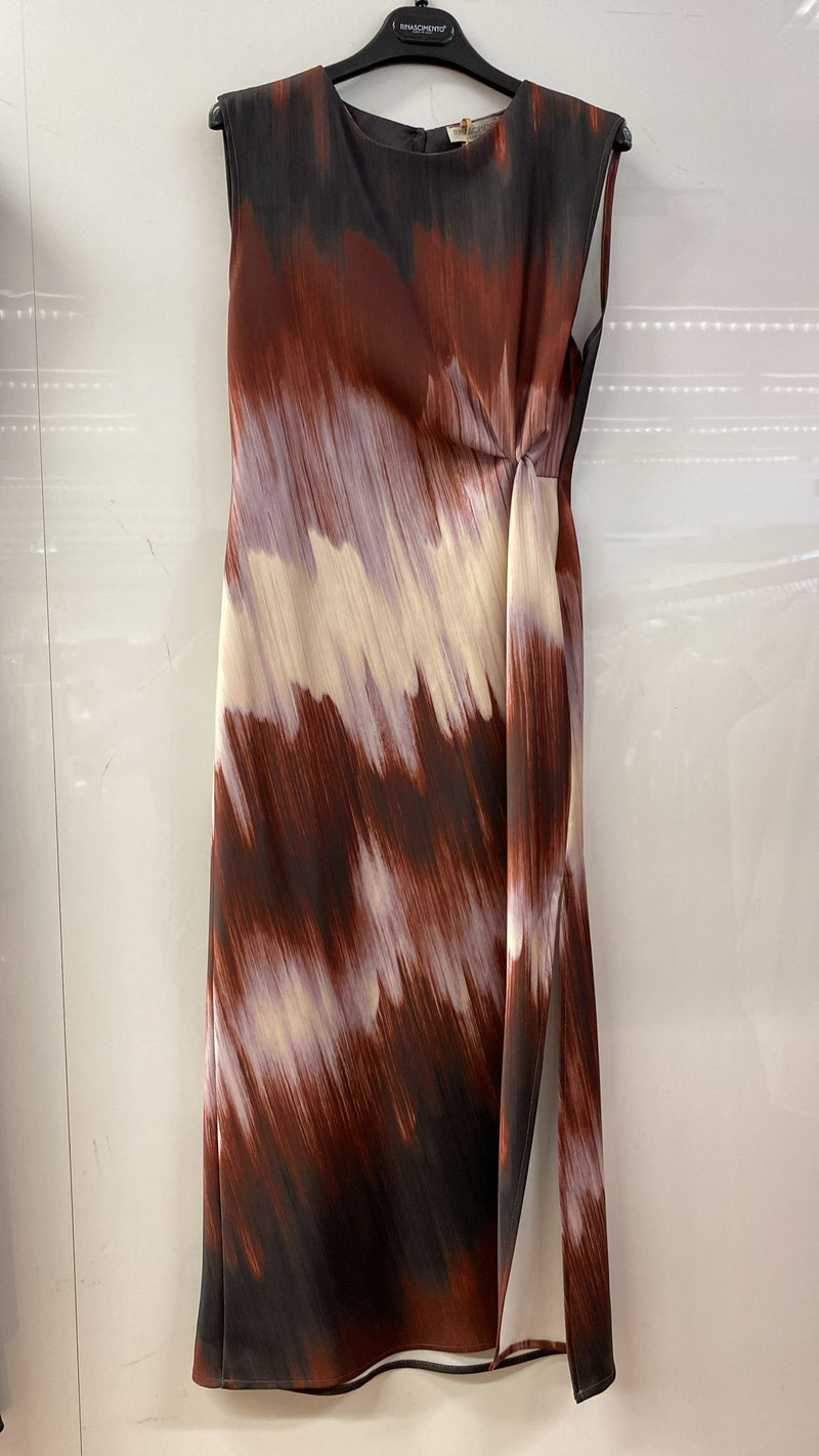 Satin print Kleid