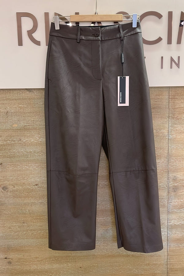 Wideleg-Hose mit Ledereffekt